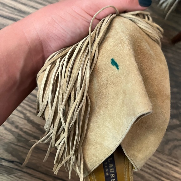 Ralph Lauren Collection Fringe Suede Heels - Picture 5 of 7